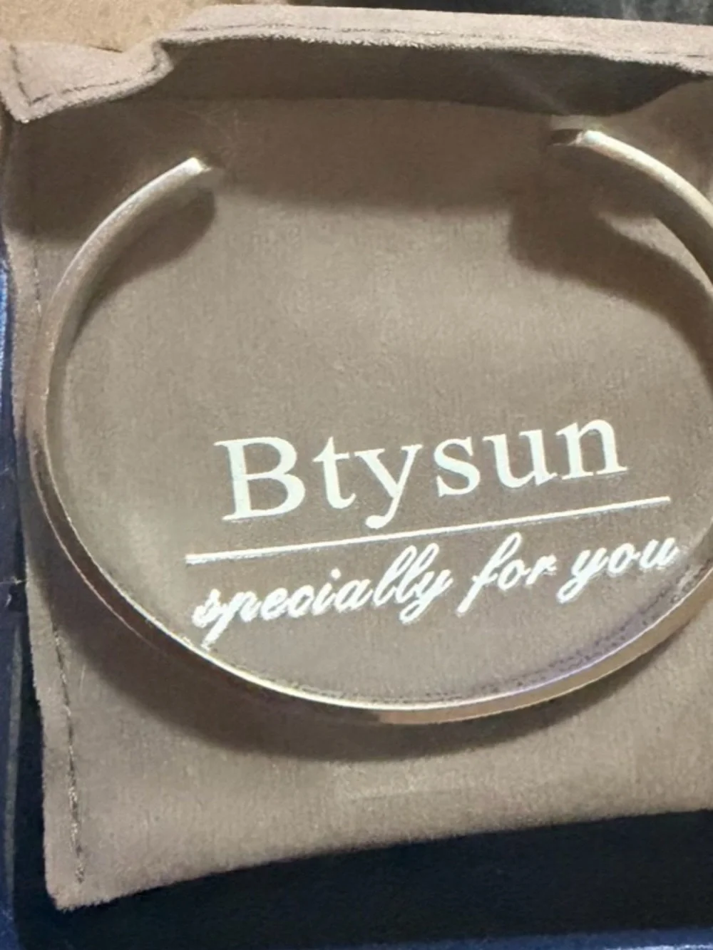 Btysun Silver Stainless Steel Cuff Bracelet - Minimalist Open Bangle